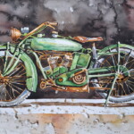 Umetnička slika Motor slikar Momo Macanović, tehnika slikanja akvarel kaširan na lepenci – format slike sa ramom 51 × 69 cm, bez rama 38 × 56 cm – cena umetničke slike 35.400 dinara – izgled slike bez rama Umetnička slika Motor slikar Momo Macanović, tehnika slikanja akvarel kaširan na lepenci – format slike sa ramom 51 × 69 cm, bez rama 38 × 56 cm – cena umetničke slike 35.400 dinara – izgled slike bez rama