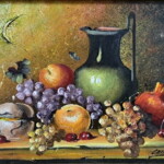 Umetnička slika Mrtva priroda mala 1 slikar Dragan Canić - tehnika ulje na platnu - Format slike sa ramom 36x42 cm - bez rama 22x28 cm - Cena umetničke slike 7670 dinara - izgled slike bez rama Umetnička slika Mrtva priroda mala 1 slikar Dragan Canić - tehnika ulje na platnu - Format slike sa ramom 36x42 cm - bez rama 22x28 cm - Cena umetničke slike 7670 dinara - izgled slike bez rama