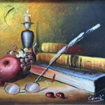 Umetnička slika Mrtva priroda mala 9 slikar Dragan Canić - tehnika ulje na platnu - format slike sa ramom 36x42 cm - bez rama 22x28 cm - Cena umetničke slike 7670 dinara - izgled slike bez rama Umetnička slika Mrtva priroda mala 9 slikar Dragan Canić - tehnika ulje na platnu - format slike sa ramom 36x42 cm - bez rama 22x28 cm - Cena umetničke slike 7670 dinara - izgled slike bez rama