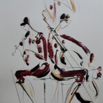 Umetnička slika Trio muzičara 4 akademski slikar Dušan Rajšić - tehnika kombinovana ulje i crtež na papiru - format slike bez rama 50x35 cm - Cena umetničke slike 11800 dinara - izgled slike bez rama Umetnička slika Trio muzičara 4 akademski slikar Dušan Rajšić - tehnika kombinovana ulje i crtež na papiru - format slike bez rama 50x35 cm - Cena umetničke slike 11800 dinara - izgled slike bez rama