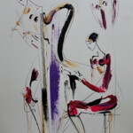 Umetnička slika Trio muzičara 5 akademski slikar Dušan Rajšić - tehnika kombinovana ulje i crtež na papiru - format slike bez rama 50x35 cm - Cena umetničke slike 11800 dinara - izgled slike bez rama Umetnička slika Trio muzičara 5 akademski slikar Dušan Rajšić - tehnika kombinovana ulje i crtež na papiru - format slike bez rama 50x35 cm - Cena umetničke slike 11800 dinara - izgled slike bez rama