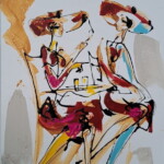 Umetnička slika U kafeu XII slikar Dušan Rajšić - tehnika akril na platnu - format slike sa ramom 56x41 cm - bez rama 50x35 cm - Cena umetničke slike 15340 dinara - izgled slike bez rama Umetnička slika U kafeu XII slikar Dušan Rajšić - tehnika akril na platnu - format slike sa ramom 56x41 cm - bez rama 50x35 cm - Cena umetničke slike 15340 dinara - izgled slike bez rama