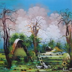 Umetnička slika Veverice slikar Adam Mezin - tehnika ulje na platnu - format slike sa ramom 58x58 cm - bez rama 45x45 cm - Cena umetničke slike 37760 dinara - izgled slike bez rama Umetnička slika Veverice slikar Adam Mezin - tehnika ulje na platnu - format slike sa ramom 58x58 cm - bez rama 45x45 cm - Cena umetničke slike 37760 dinara - izgled slike bez rama