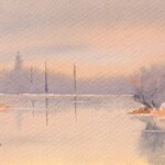 Umetnička slika Pokraj reke 6 slikar Predrag Dojkić - tehnika akvarel na papiru - format slike bez rama 10x30 cm - Cena umetničke slike 3540 dinara - izgled slike bez rama Umetnička slika Pokraj reke 6 slikar Predrag Dojkić - tehnika akvarel na papiru - format slike bez rama 10x30 cm - Cena umetničke slike 3540 dinara - izgled slike bez rama