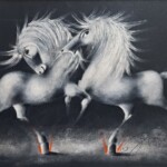 Umetnička slika Ljubav slikar Janoš Mesaroš - tehnika ulje na platnu - format slike sa ramom 66x86 cm - bez rama 50x70 cm - Cena umetničke slike 212400 dinara - izgled slike bez rama