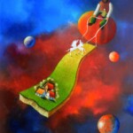 Umetnička slika Opstanak XII slikar Janoš Mesaroš - tehnika ulje na platnu - format slike bez rama 100x80 cm - Cena umetničke slike 354000 dinara - izgled slike bez rama