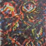 Umetnička slika Sunce slikar Milan Konjović - tehnika serigrafija - format slike sa ramom 61x46 cm - bez rama 48x34 cm - Cena umetničke slike 25960 dinara - izgled slike bez rama