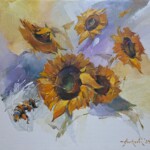 Umetnička slika Pčela slikar Braca Đurković - tehnika akril ulje na platnu od jute - format slike bez rama 60x70 cm - Cena umetničke slike 165200 dinara - izgled slike bez rama Umetnička slika Pčela slikar Braca Đurković - tehnika akril ulje na platnu od jute - format slike bez rama 60x70 cm - Cena umetničke slike 165200 dinara - izgled slike bez rama