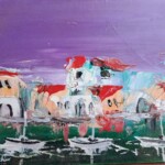 Umetnička slika Sicilija 1 slikar Duško Trifunović-tehnika ulje na platnu-format slike bez rama 19x28 cm - cena umetničke slike 11800 dinara - izgled slike bez rama