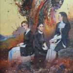 Umetnička slika Tri sorele slikar Šandor Šlajf - tehnika ulje na platnu - format slike sa ramom 116x105 cm - bez rama 98x87 cm - cena umetničke slike 188800 dinara - izgled slike bez rama Umetnička slika Tri sorele slikar Šandor Šlajf - tehnika ulje na platnu - format slike sa ramom 116x105 cm - bez rama 98x87 cm - cena umetničke slike 188800 dinara - izgled slike bez rama