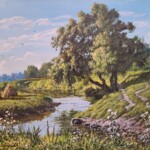 Umetnička slika Leto mog detinjstva slikar Staniša Stojiljković Nite - tehnika ulje na platnu - format slike bez rama 60x60 cm - Cena umetničke slike 59000 dinara - izgled slike bez rama Umetnička slika Leto mog detinjstva slikar Staniša Stojiljković Nite - tehnika ulje na platnu - format slike bez rama 60x60 cm - Cena umetničke slike 59000 dinara - izgled slike bez rama