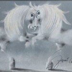 Umetnička slika Siva rapskodija XVI slikar Janoš Mesaroš - tehnika pastel - format slike sa ramom 43x53 cm - bez rama 25x35 cm - Cena umetničke slike 23600 dinara - izgled slike bez rama