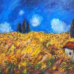 Umetnička slika Žitno polje slikar Dragan Kunić - tehnika ulje na platnu - format slike bez rama 60x90 cm - Cena umetničke slike 59000 dinara - izgled slike bez rama Umetnička slika Žitno polje slikar Dragan Kunić - tehnika ulje na platnu - format slike bez rama 60x90 cm - Cena umetničke slike 59000 dinara - izgled slike bez rama