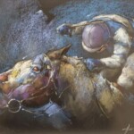 Umetnička slika Jahač VI slikar Braca Đurković - tehnika pastel - format slike sa ramom 53x73 cm - bez rama 39x59 cm - Cena umetničke slike 47200 dinara - izgled slike bez rama Umetnička slika Jahač VI slikar Braca Đurković - tehnika pastel - format slike sa ramom 53x73 cm - bez rama 39x59 cm - Cena umetničke slike 47200 dinara - izgled slike bez rama