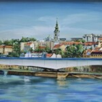 Umetnička slika Moj Beograd slikarka Marija Đukić - tehnika ulje na platnu - format slike sa ramom 55x65 cm - bez rama 40x50 cm - cena umetničke slike 21240 dinara - izgled slike bez rama
