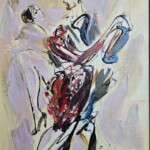 Umetnička slika Plesači 2 slikar Dušan Rajšić – tehnika akril na platnu – format slike sa ramom 56×41 cm – bez rama 50×35 cm – Cena umetničke slike 15.340 dinara – uz sertifikat – izgled slike bez rama Umetnička slika Plesači 2 slikar Dušan Rajšić – tehnika akril na platnu – format slike sa ramom 56×41 cm – bez rama 50×35 cm – Cena umetničke slike 15.340 dinara – uz sertifikat – izgled slike bez rama