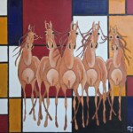 Umetnička slika Konji 2 slikar Duško Trifunović, tehnika slikanja ulje na platnu – format slike bez rama 80×100 cm – cena umetničke slike 70.800 dinara – izgled slike bez rama Umetnička slika Konji 2 slikar Duško Trifunović, tehnika slikanja ulje na platnu – format slike bez rama 80×100 cm – cena umetničke slike 70.800 dinara – izgled slike bez rama