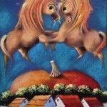 Umetnička slika Bundeva I – slikar Janoš Mesaroš – tehnika slikanja kombinovana lak–pastel – format slike bez rama 35×25 cm, sa ramom 52×42 cm – cena umetničke slike 35.400 dinara – luksuzno uramljena – sertifikat – izgled slike bez rama Umetnička slika Bundeva I – slikar Janoš Mesaroš – tehnika slikanja kombinovana lak–pastel – format slike bez rama 35×25 cm, sa ramom 52×42 cm – cena umetničke slike 35.400 dinara – luksuzno uramljena – sertifikat – izgled slike bez rama