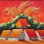 Umetnička slika Crvena rapsodija I – slikar Janoš Mesaroš – tehnika slikanja kombinovana lak–pastel – format slike bez rama 25×35 cm, sa ramom 44×54 cm – cena umetničke slike 35.400 dinara – luksuzno uramljena – sertifikat – izgled slike bez rama Umetnička slika Crvena rapsodija I – slikar Janoš Mesaroš – tehnika slikanja kombinovana lak–pastel – format slike bez rama 25×35 cm, sa ramom 44×54 cm – cena umetničke slike 35.400 dinara – luksuzno uramljena – sertifikat – izgled slike bez rama