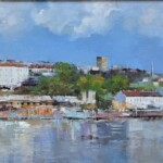 Umetnička slika Panorama Beograda 2 – slikar Branko Dimitrijević – tehnika slikanja ulje na platnu – luksuzno uramljena – format slike bez rama 120×35 cm, sa ramom 141×56 cm – cena umetničke slike 70.800 dinara – sertifikat – izgled slike bez rama Umetnička slika Panorama Beograda 2 – slikar Branko Dimitrijević – tehnika slikanja ulje na platnu – luksuzno uramljena – format slike bez rama 120×35 cm, sa ramom 141×56 cm – cena umetničke slike 70.800 dinara – sertifikat – izgled slike bez rama