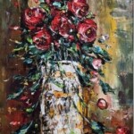 Umetnička slika Cveće u vazi 1 – slikarka Bosa Milaković – tehnika slikanja ulje na platnu – uramljena – format slike bez rama 40×20 cm, sa ramom 57×37 cm – sertifikat – cena umetničke slike 21.240 dinara – izgled slike sbez rama Umetnička slika Cveće u vazi 1 – slikarka Bosa Milaković – tehnika slikanja ulje na platnu – uramljena – format slike bez rama 40×20 cm, sa ramom 57×37 cm – sertifikat – cena umetničke slike 21.240 dinara – izgled slike sbez rama