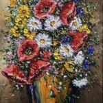 Umetnička slika Cveće u vazi 2 – slikarka Bosa Milaković – tehnika slikanja ulje na platnu – uramljena – format slike bez rama 40×20 cm, sa ramom 57×37 cm – sertifikat – cena umetničke slike 21.240 dinara – izgled slike bez rama Umetnička slika Cveće u vazi 2 – slikarka Bosa Milaković – tehnika slikanja ulje na platnu – uramljena – format slike bez rama 40×20 cm, sa ramom 57×37 cm – sertifikat – cena umetničke slike 21.240 dinara – izgled slike bez rama