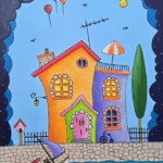 Umetnička slika slikarka Tijana Lazić Suncobran – tehnika slikanja: akril na platnu – format slike sa ramom 49×39 cm – bez rama 40×30 cm – Cena umetničke slike: 9.440 dinara – sa sertifikatom autentičnosti – prikaz izgleda slike bez rama