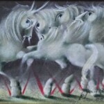 Umetnička slika Vesela družina I – slikar Janoš Mesaroš – tehnika slikanja kombinovana lak–pastel – format slike bez rama 25×35 cm, sa ramom 42×52 cm – cena umetničke slike 35.400 dinara – luksuzno uramljena – sertifikat – izgled slike bez rama Umetnička slika Vesela družina I – slikar Janoš Mesaroš – tehnika slikanja kombinovana lak–pastel – format slike bez rama 25×35 cm, sa ramom 42×52 cm – cena umetničke slike 35.400 dinara – luksuzno uramljena – sertifikat – izgled slike bez rama