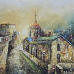 Umetnička slika Crkva slikar Risto Kiperaš - tehnika ulje na platnu - format slike sa ramom 60x72 cm - bez rama 42x54 cm - Cena umetničke slike 82600 dinara - izgled slike bez rama Umetnička slika Crkva slikar Risto Kiperaš - tehnika ulje na platnu - format slike sa ramom 60x72 cm - bez rama 42x54 cm - Cena umetničke slike 82600 dinara - izgled slike bez rama