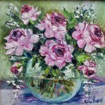 Umetnička slika Cveće 2 slikarka Vesna Cvetkov - tehnika ulje na platnu - format slike sa ramom 28x28 cm - bez rama 20x20 cm - Cena umetničke slike 5900 dinara - izgled slike bez rama Umetnička slika Cveće 2 slikarka Vesna Cvetkov - tehnika ulje na platnu - format slike sa ramom 28x28 cm - bez rama 20x20 cm - Cena umetničke slike 5900 dinara - izgled slike bez rama