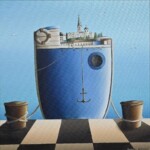 Umetnička slika Plavi brod slikar Sandra Mitrović - tehnika ulje na platnu - format slike sa ramom 44x44 cm - bez rama 30x30 cm - Cena umetničke slike 44840 dinara - izgled slike bez rama Umetnička slika Plavi brod slikar Sandra Mitrović - tehnika ulje na platnu - format slike sa ramom 44x44 cm - bez rama 30x30 cm - Cena umetničke slike 44840 dinara - izgled slike bez rama