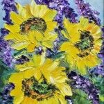 Umetnička slika Suncokreti 1 slikarka Vesna Cvetkov - tehnika ulje na platnu - format slike sa ramom 31x25 cm - bez rama 27x16 cm - Cena umetničke slike 8260 dinara - izgled slike bez rama Umetnička slika Suncokreti 1 slikarka Vesna Cvetkov - tehnika ulje na platnu - format slike sa ramom 31x25 cm - bez rama 27x16 cm - Cena umetničke slike 8260 dinara - izgled slike bez rama