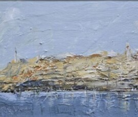 Umetnička slika Beograd 2 slikar Miodrag Mijo Elezović - tehnika ulje na lesonitu - format slike sa ramom 32x41 cm - bez rama 20x29 cm - Cena umetničke slike 11800 dinara - izgled slike bez rama