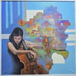 Umetnička slika Čelistkinja slikar Ivan Vanja Milanović - tehnika ulje na platnu - bez rama 100x100 cm - Cena umetničke slike 38940 dinara Umetnička slika Čelistkinja slikar Ivan Vanja Milanović - tehnika ulje na platnu - bez rama 100x100 cm - Cena umetničke slike 38940 dinara