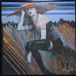 Umetnička slika Dama slikar Ivan Vanja Milanović - tehnika ulje na platnu - bez rama 100x100 cm - Cena umetničke slike 38940 dinara Umetnička slika Dama slikar Ivan Vanja Milanović - tehnika ulje na platnu - bez rama 100x100 cm - Cena umetničke slike 38940 dinara