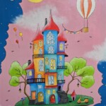 Umetnička slika Dvorac slikarka Tijana Lazić - tehnika akril na platnu - bez rama 70x50 cm - Cena umetničke slike 20060 dinara - izgled slike bez rama Umetnička slika Dvorac slikarka Tijana Lazić - tehnika akril na platnu - bez rama 70x50 cm - Cena umetničke slike 20060 dinara - izgled slike bez rama