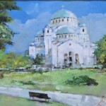 Umetnička slika Hram Svetog Save slikar Branko Dimitrijević - tehnika ulje na platnu - format slike sa ramom 39x49 cm - bez rama 25x35 cm - Cena umetničke slike 16520 dinara - izgled slike bez rama Umetnička slika Hram Svetog Save slikar Branko Dimitrijević - tehnika ulje na platnu - format slike sa ramom 39x49 cm - bez rama 25x35 cm - Cena umetničke slike 16520 dinara - izgled slike bez rama