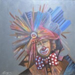 Umetnička slika Klovn slikar Ivan Vanja Milanović - tehnika ulje na platnu - bez rama 100x100 cm - Cena umetničke slike 38940 dinara Umetnička slika Klovn slikar Ivan Vanja Milanović - tehnika ulje na platnu - bez rama 100x100 cm - Cena umetničke slike 38940 dinara