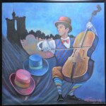 Umetnička slika Muzičar slikar Ivan Vanja Milanović - tehnika ulje na platnu - bez rama 100x100 cm - Cena umetničke slike 38940 dinara Umetnička slika Muzičar slikar Ivan Vanja Milanović - tehnika ulje na platnu - bez rama 100x100 cm - Cena umetničke slike 38940 dinara