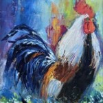 Umetnička slika Pevac 2 slikarka Vesna Cvetkov - tehnika ulje na kartonu - format slike sa ramom 38x32 cm - bez rama 24x18 cm - Cena umetničke slike 8260 dinara - izgled slike bez rama Umetnička slika Pevac 2 slikarka Vesna Cvetkov - tehnika ulje na kartonu - format slike sa ramom 38x32 cm - bez rama 24x18 cm - Cena umetničke slike 8260 dinara - izgled slike bez rama