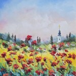 Umetnička slika Polje makova slikarka Vesna Cvetkov - tehnika ulje na platnu - format slike sa ramom 45x40 cm - bez rama 30x25 cm - Cena umetničke slike 9440 dinara - izgled slike bez rama Umetnička slika Polje makova slikarka Vesna Cvetkov - tehnika ulje na platnu - format slike sa ramom 45x40 cm - bez rama 30x25 cm - Cena umetničke slike 9440 dinara - izgled slike bez rama