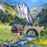 Umetnička slika Zlatiborski pejsaž 2 slikar Đorđe Stanić - tehnika ulje na platnu - format slike sa ramom — - bez rama 90x100 cm - Cena umetničke slike 70800 dinara - izgled slike bez rama