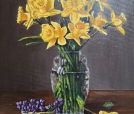 Umetnička slika Žuto cveće slikar Jadran Đukić - tehnika ulje na platnu - format slike sa ramom 67x57 cm - bez rama 50x40 cm - Cena umetničke slike 25960 dinara - izgled slike bez rama Umetnička slika Žuto cveće slikar Jadran Đukić - tehnika ulje na platnu - format slike sa ramom 67x57 cm - bez rama 50x40 cm - Cena umetničke slike 25960 dinara - izgled slike bez rama