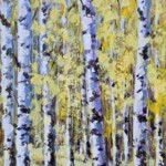 Umetnička slika Breze 4 slikar Dragan Tasić - tehnika akril na platnu kaširano na kartonu - format slike sa ramom 39x29 cm - bez rama 30x20 cm - Cena umetničke slike 8850 dinara - izgled slike bez rama
