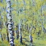 Umetnička slika Breze 5 slikar Dragan Tasić - tehnika akril na platnu kaširano na kartonu - format slike sa ramom 39x29 cm - bez rama 30x20 cm - Cena umetničke slike 8850 dinara - izgled slike bez rama
