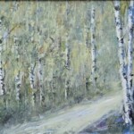Umetnička slika Breze 6 slikar Dragan Tasić - tehnika akril na platnu kaširano na kartonu - format slike sa ramom 30x40 cm - bez rama 20x30 cm - Cena umetničke slike 8850 dinara - izgled slike bez rama