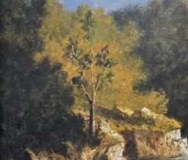 Umetnička slika Crna Gora 5 slikar Milan Lazarević - tehnika ulje na platnu - format slike sa ramom 67x47 cm - bez rama 54x34 cm - Cena umetničke slike 33040 dinara - izgled slike bez rama
