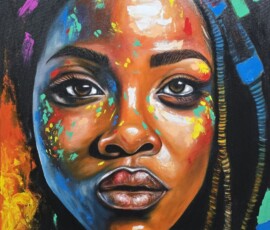 Umetnička slika Afrikanka 3 slikar Kasim (potpis A50, Zanzibar)- tehnika akril na platnu - veličina slike bez rama 94x64 cm - cena umetničke slike 53100 dinara - izgled slike bez rama