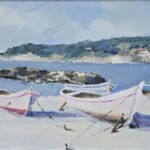 Umetnička slika More 4 slikar Dragan Tasić - tehnika akril na platnu kaširano na kartonu - format slike sa ramom 32x42 cm - bez rama 20x30 cm - Cena umetničke slike 8850 dinara - izgled slike sa ramom