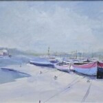 Umetnička slika More 7 slikar Dragan Tasić - tehnika akril na platnu kaširano na kartonu - format slike sa ramom 32x42 cm - bez rama 20x30 cm - Cena umetničke slike 8850 dinara - izgled slike bez rama